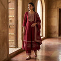 Maroon Cotton Anarkali Salwar | 11290