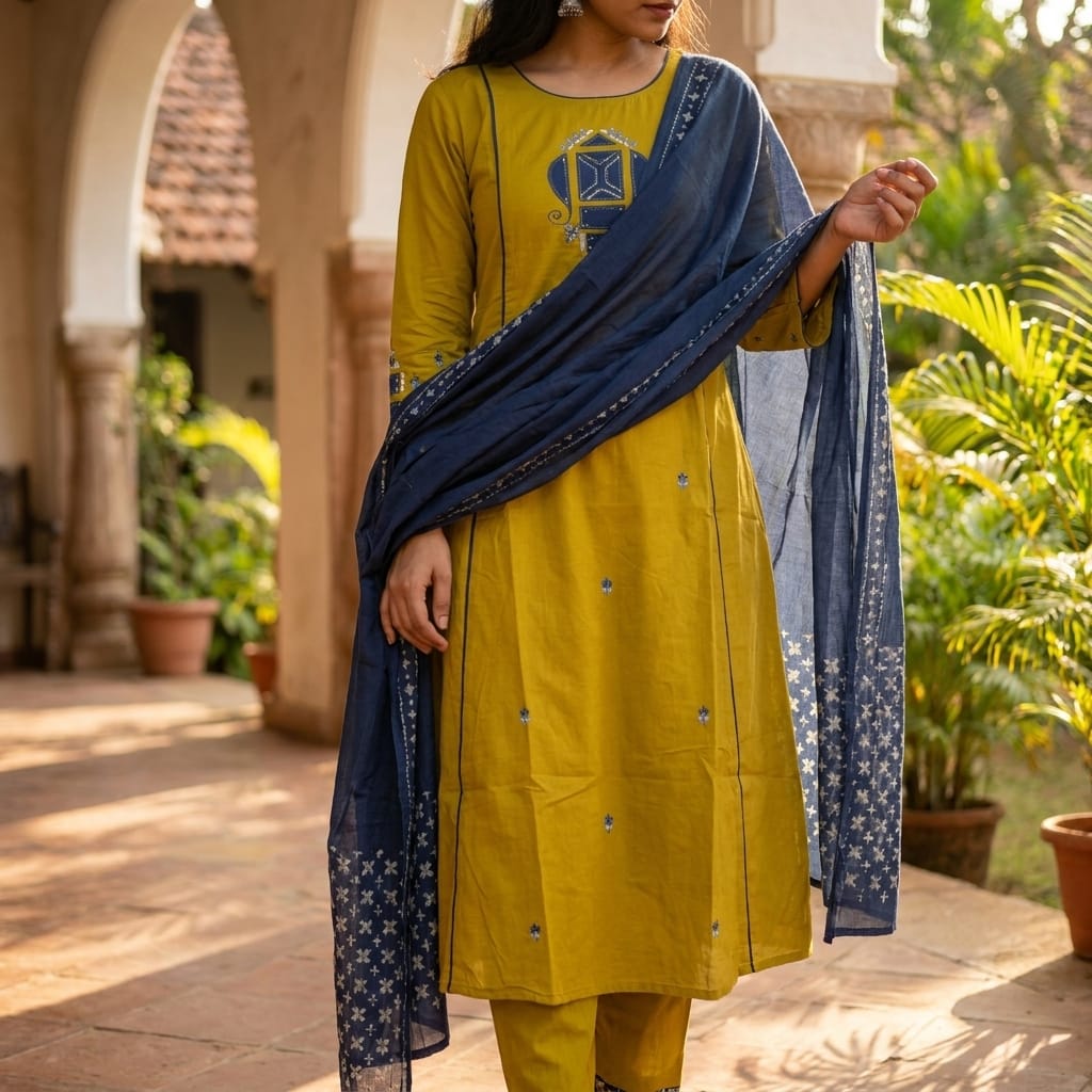 Mustard Cotton Salwar | 11285