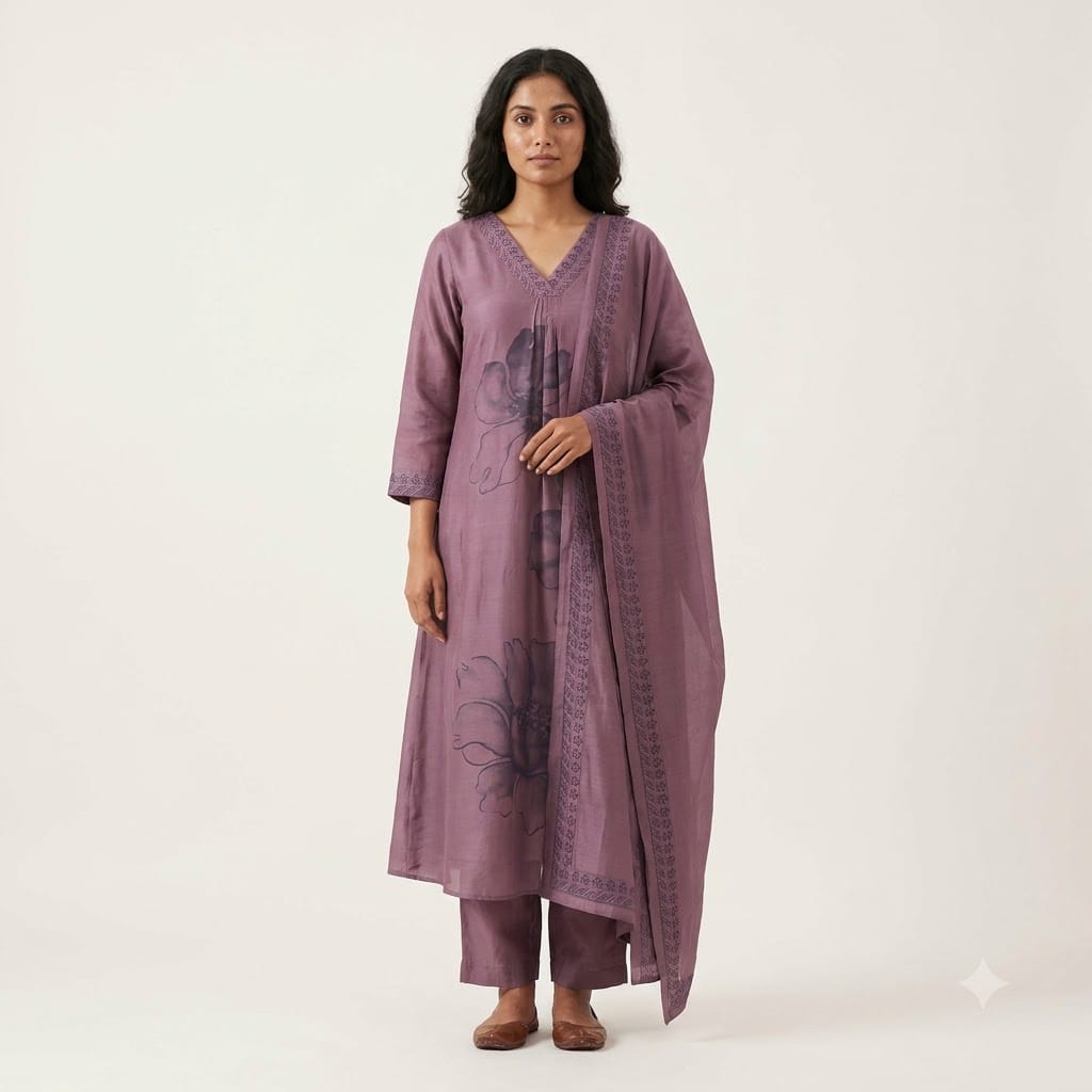 Grape Cotton Silk Salwar | 11394