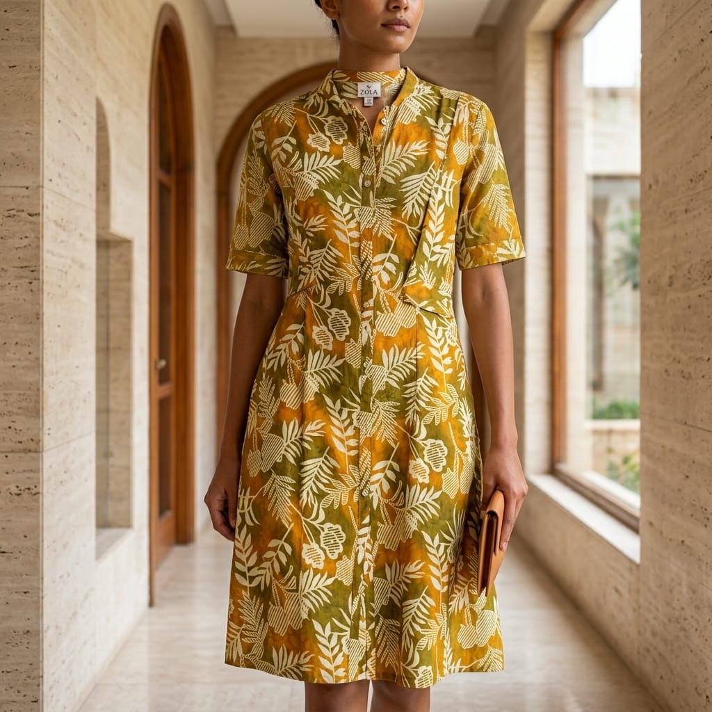 Mustard Rayon Kurti