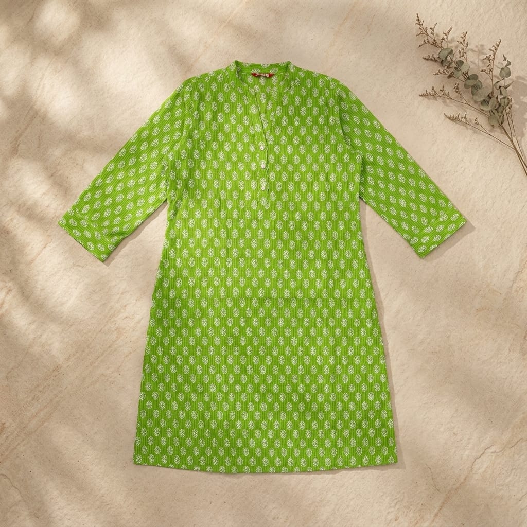 Green Cotton Kurti