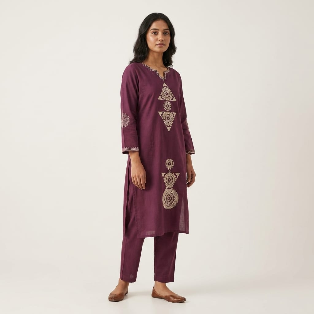 Purple Cotton Salwar | 11275