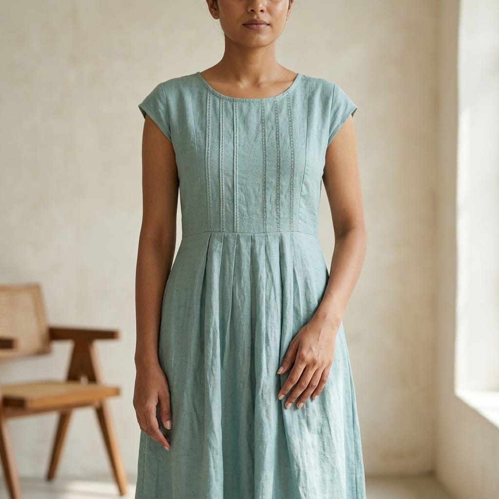 Teal Rayon Kurti