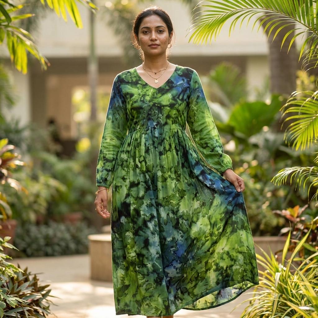 Green Rayon Top
