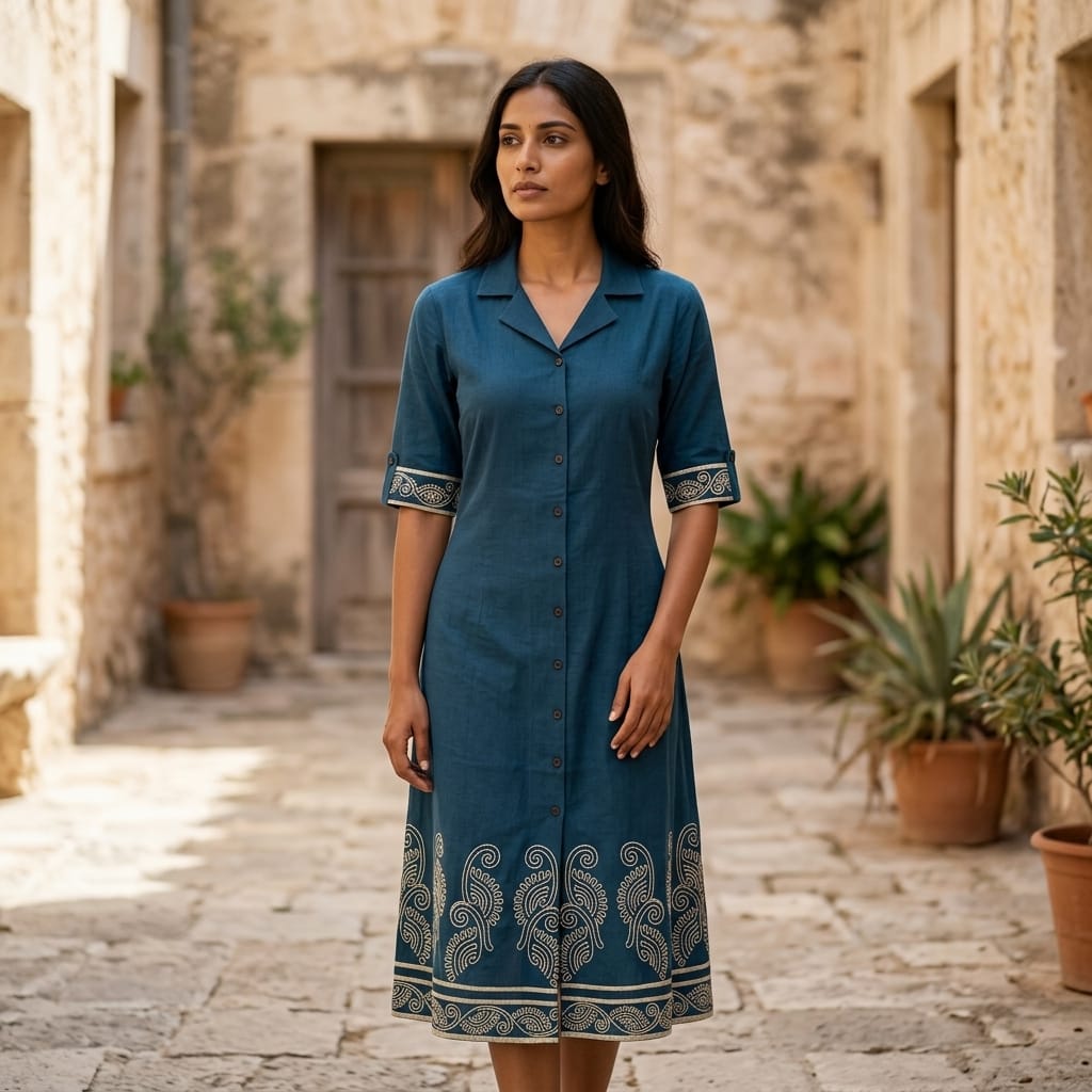 Blue Cotton Top
