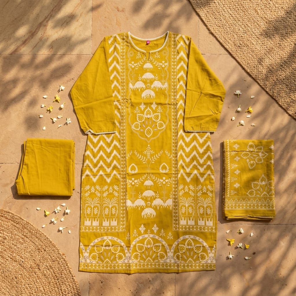 Yellow Cotton Salwar | 11278