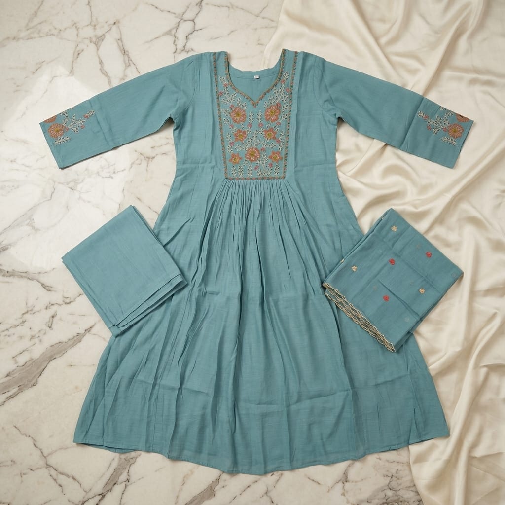 Blue Chanderi Salwar | 11289