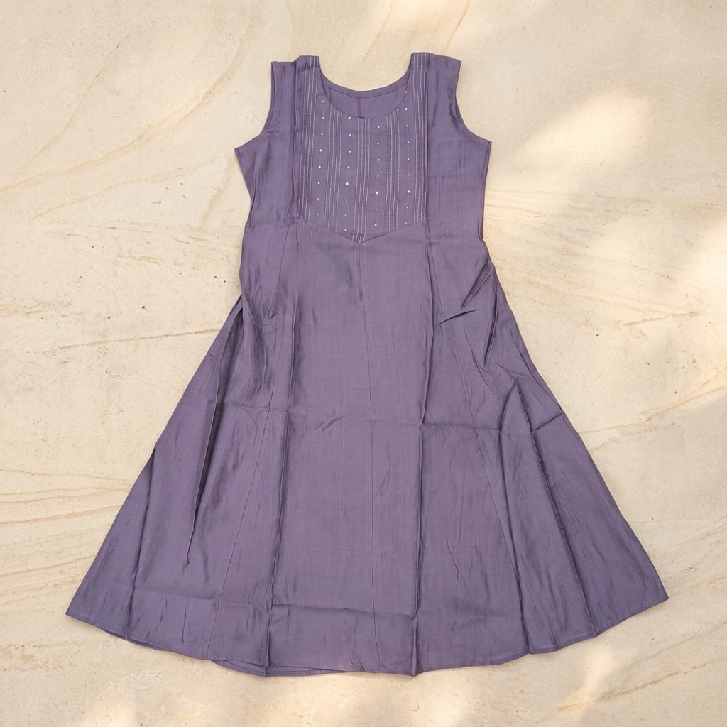 Dusty Purple Cotton Silk Co-ord Set | 11312