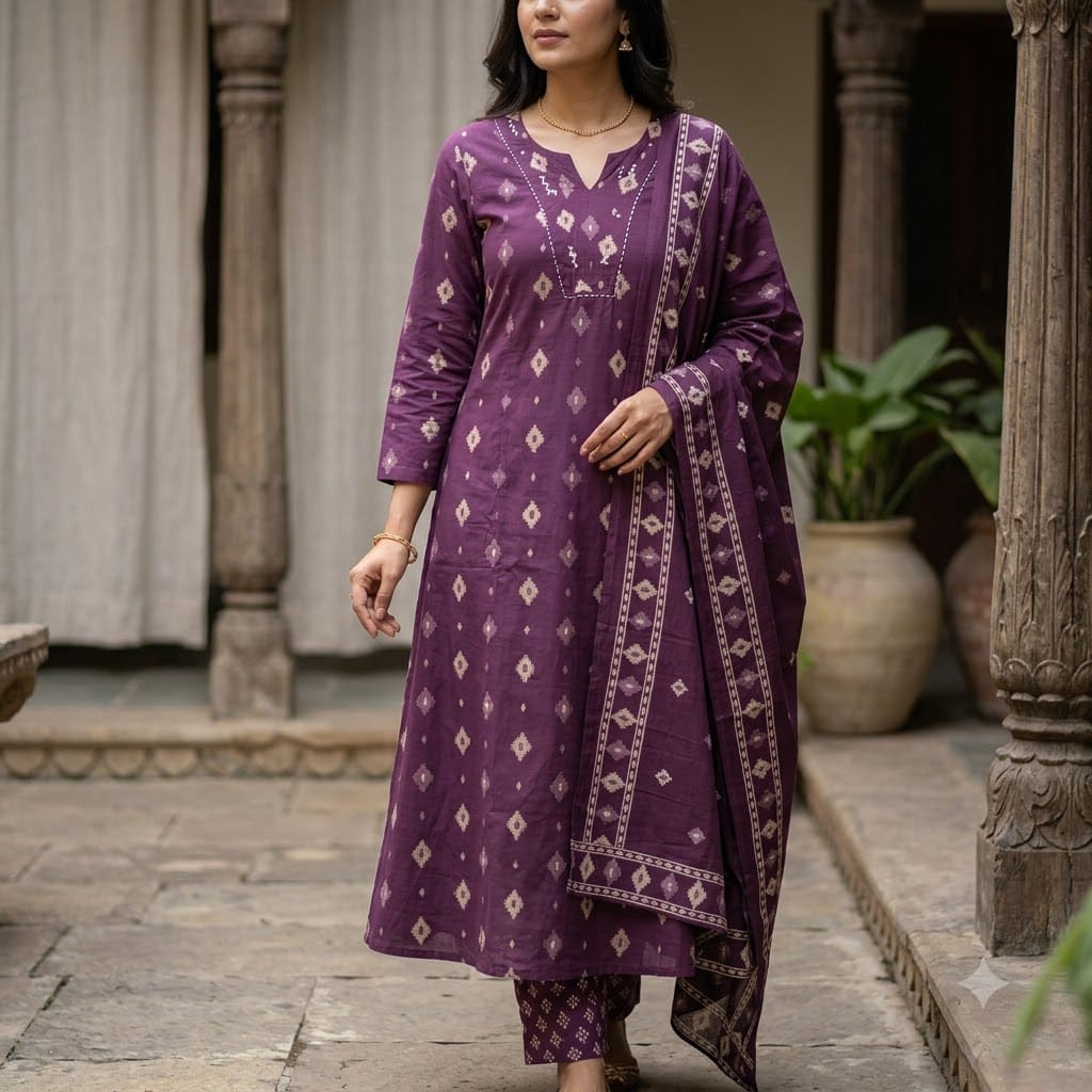 Pruple Cotton Salwar | 11434