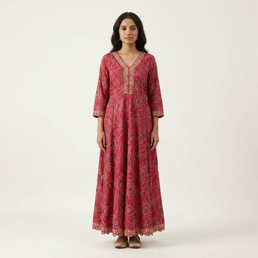 Pink Vatican Anarkali Salwar | 11244