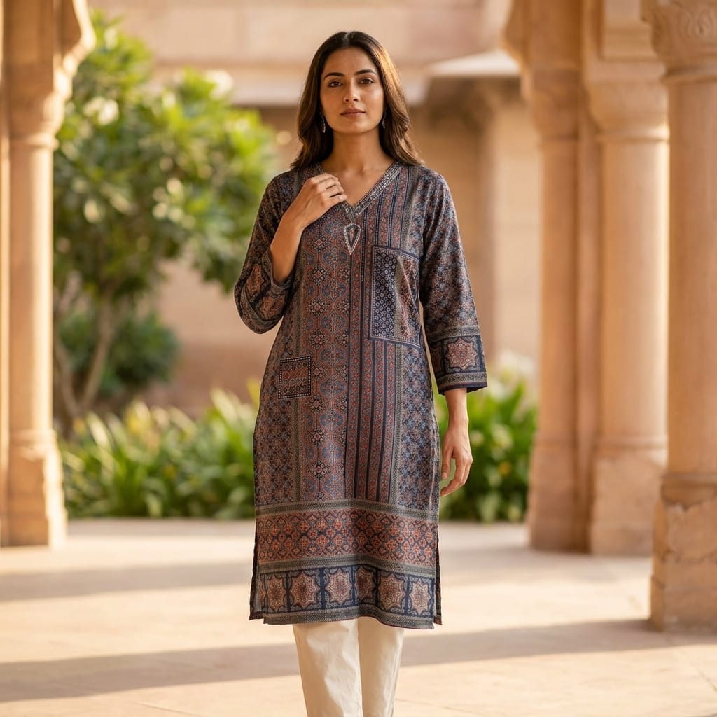 Grey Rayon Kurti