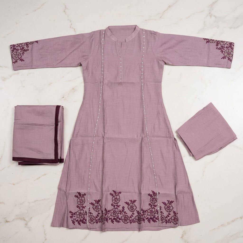Baby Lavender Cotton Silk Salwar | 11307