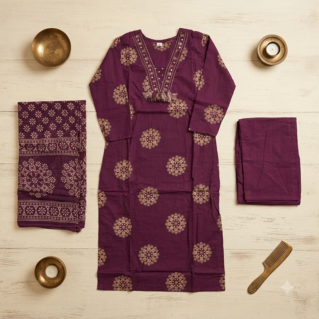 Pruple Cotton Salwar | 11419