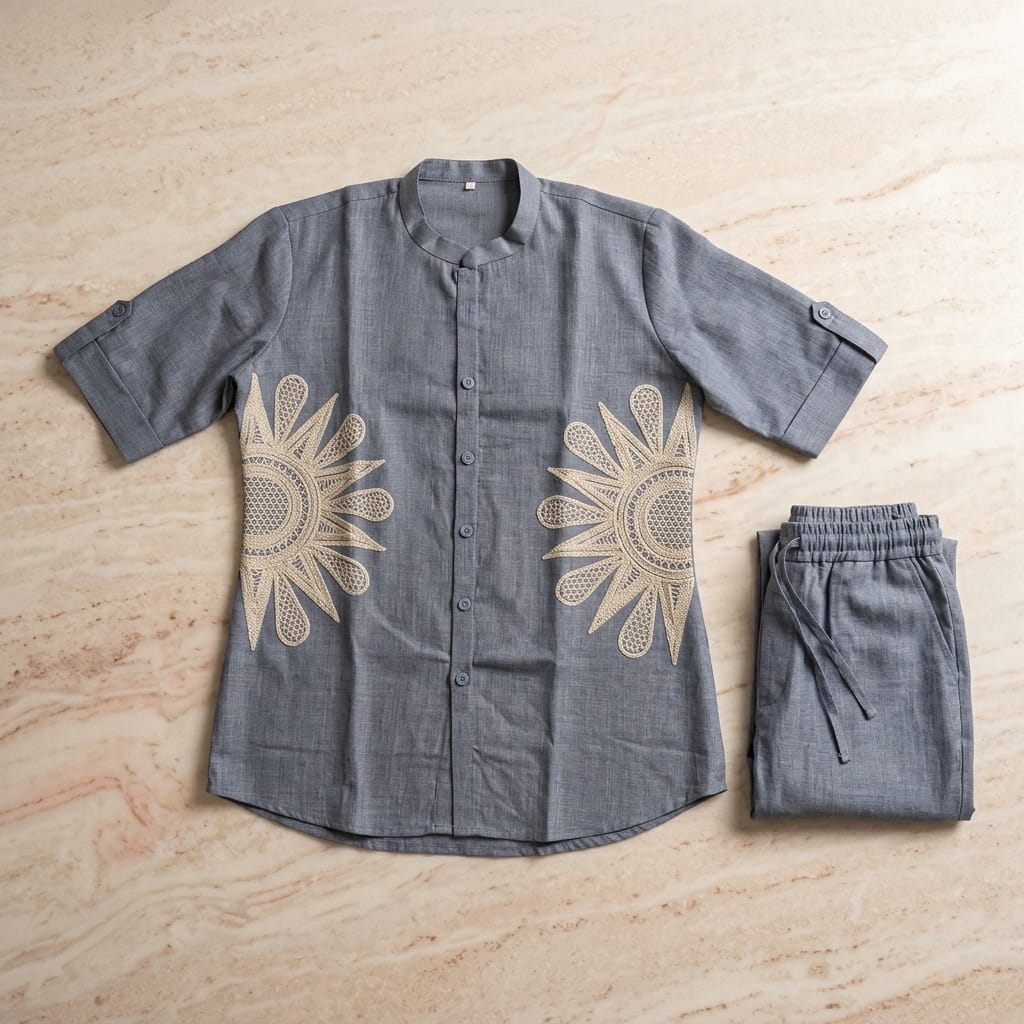 Grey Jute Co-ord Set