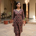 Peach Cotton Silk Co-ord Set | 11462