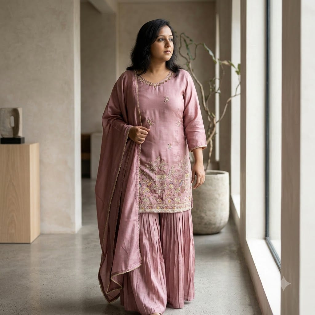 Peach Silk Salwar | 10818