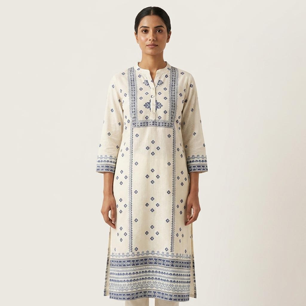 White Rayon Kurti