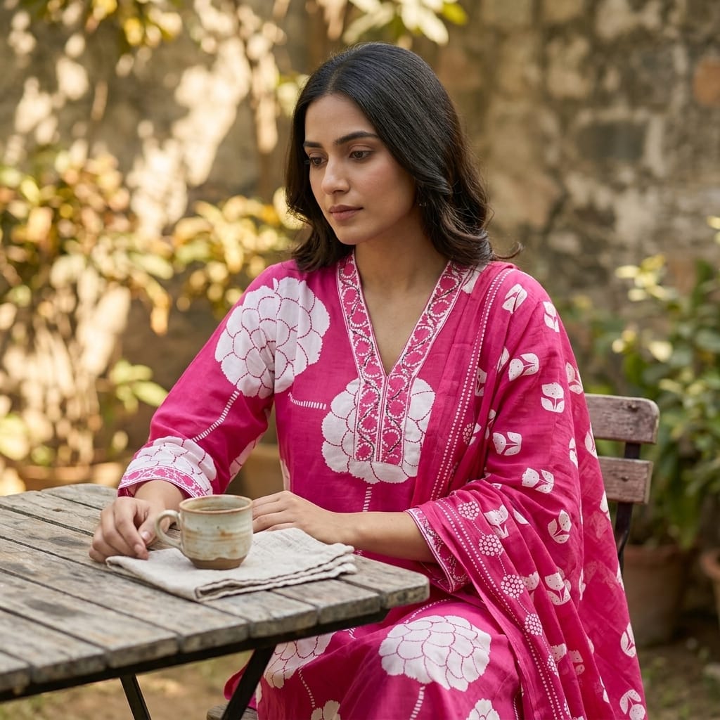 Pink Cotton Salwar