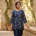 Blue Rayon Silk Co-ord Set | 11319