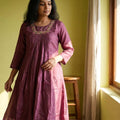 Mauve Cotton Silk Kurti