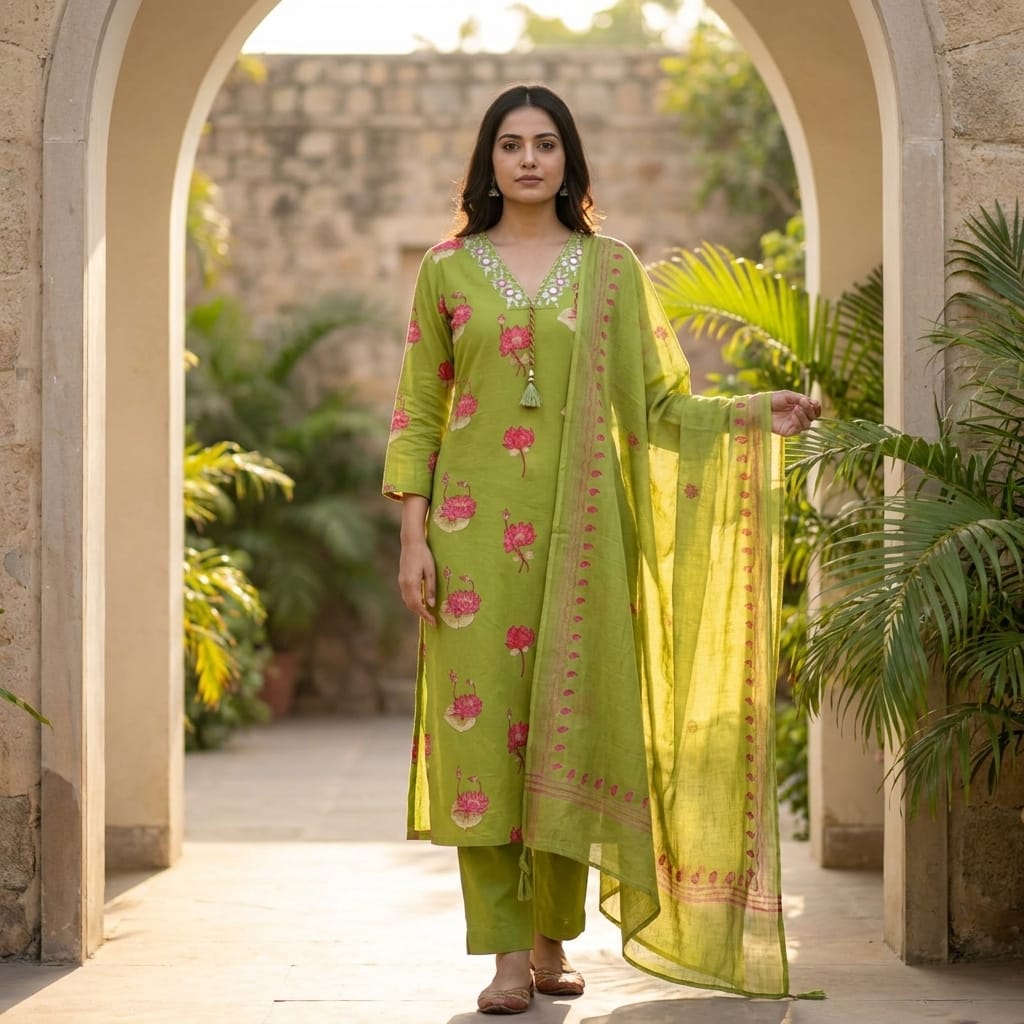 Green Cotton Salwar