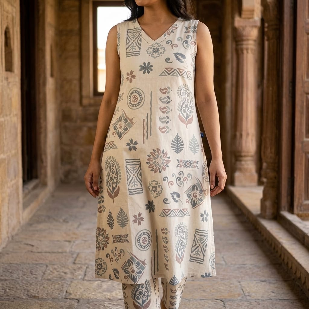 White Cotton Co-ord Set
