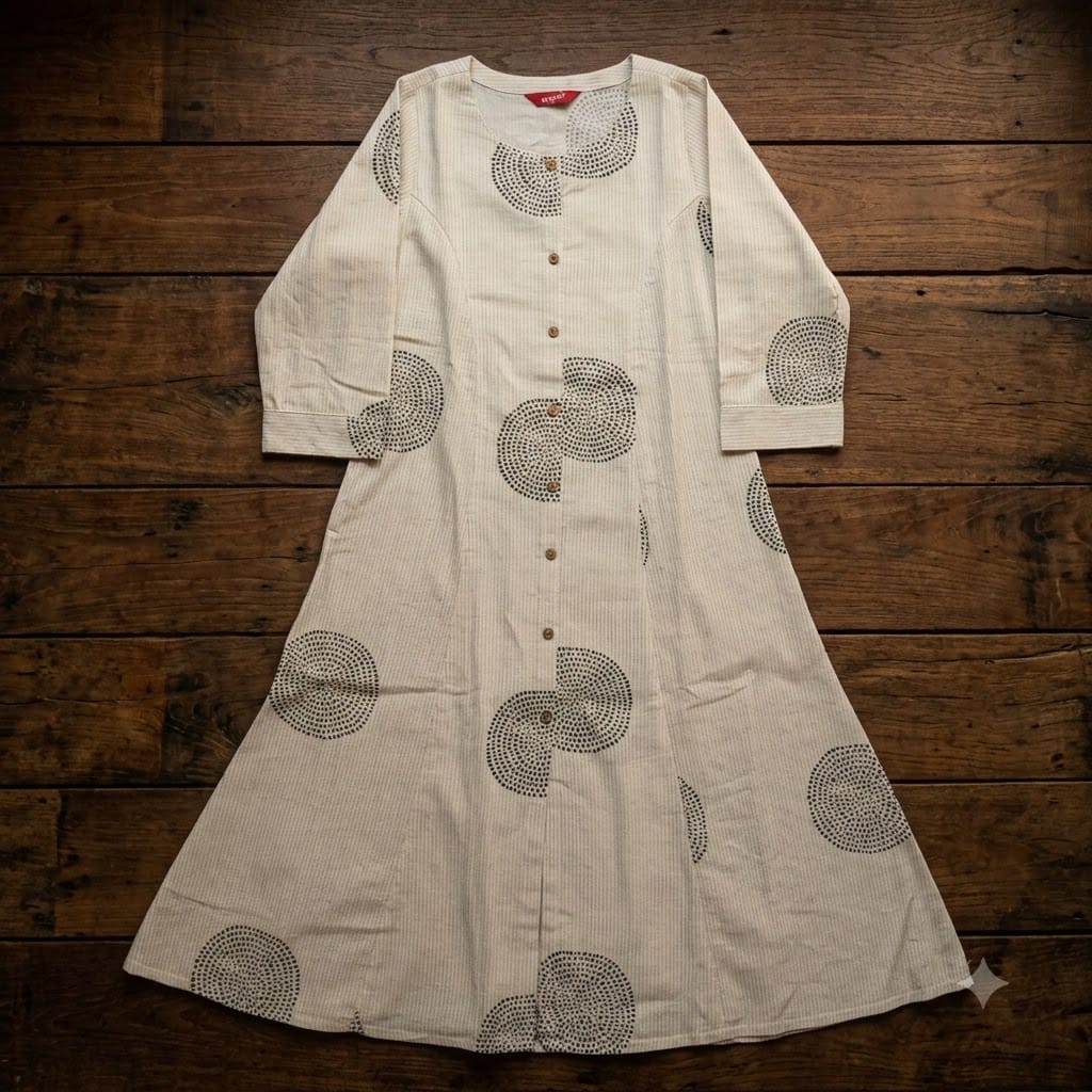 White Cotton Kurti | 11408