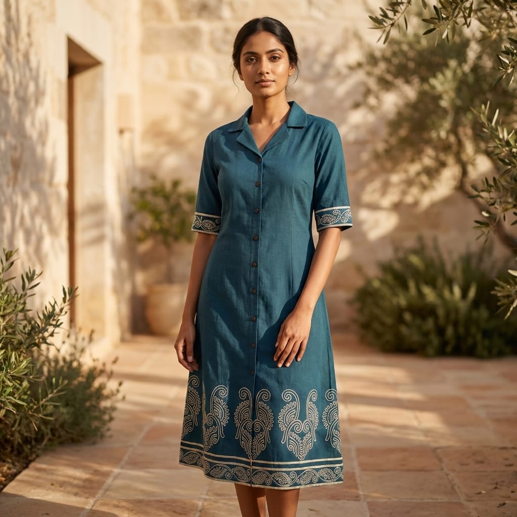 Blue Cotton Top