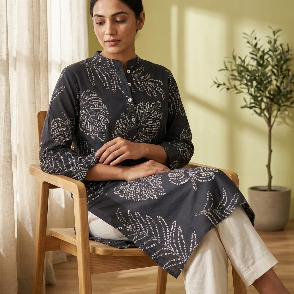 Black Rayon Kurti