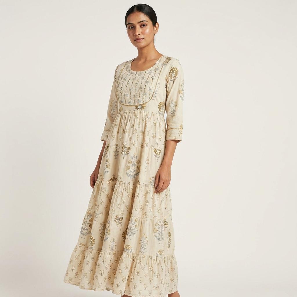 Cream Cotton Salwar