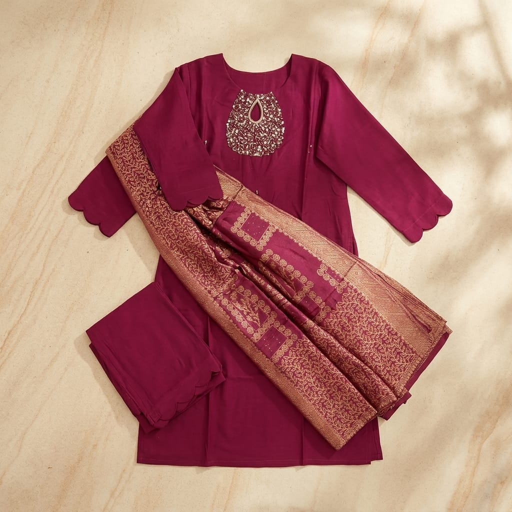 Pink Cotton Silk Salwar | 11313