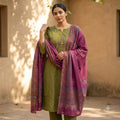 Green Cotton Salwar | 11404