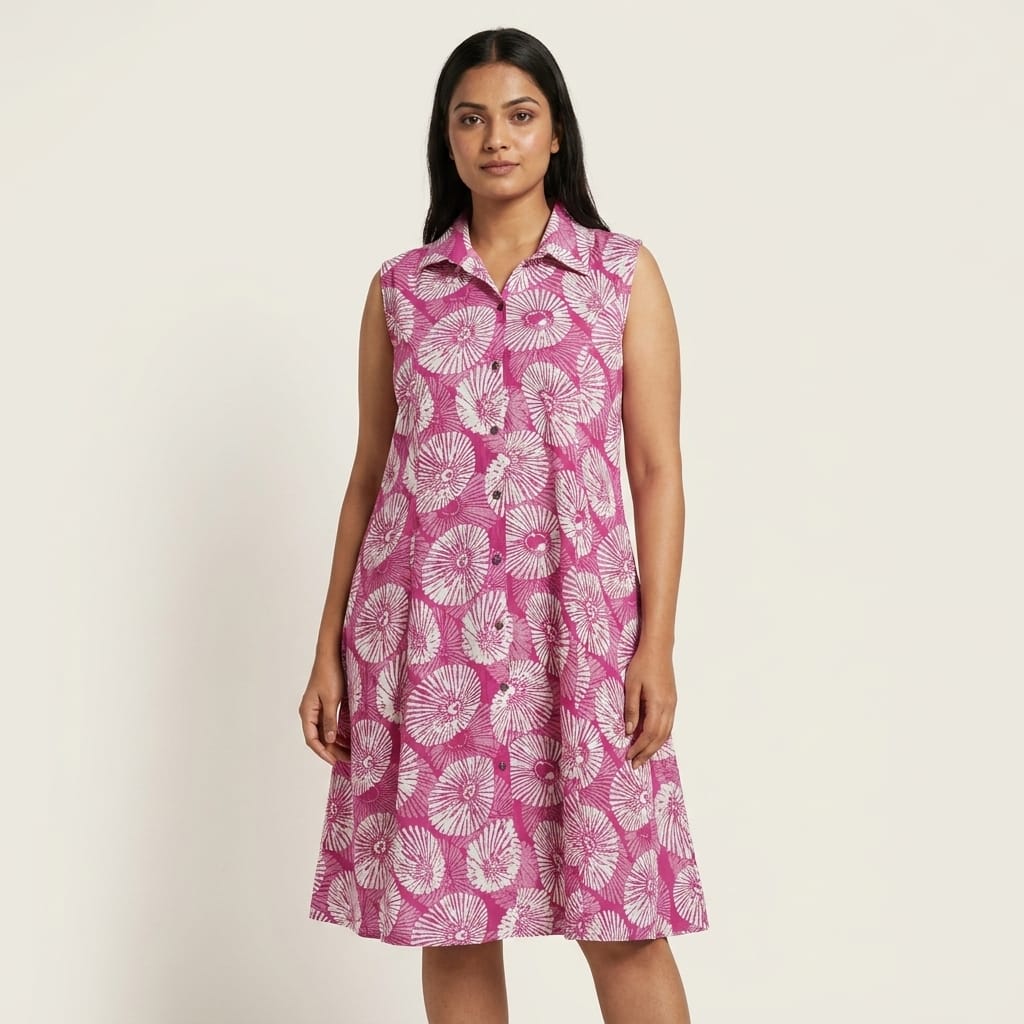 Pink Cotton Kurti