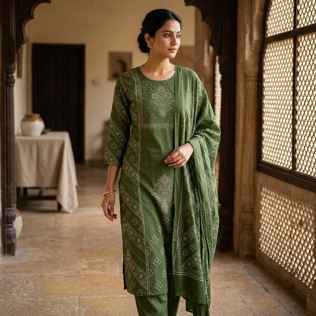Green Cotton Salwar