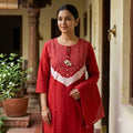 Red Cotton Salwar | 11418