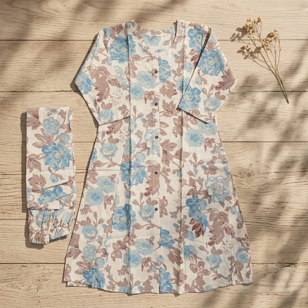 Cream Cotton Co-ord Set