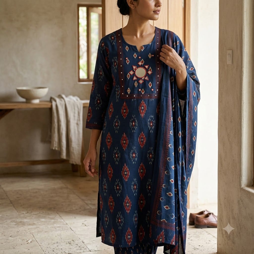 Blue Cotton Salwar | 11348
