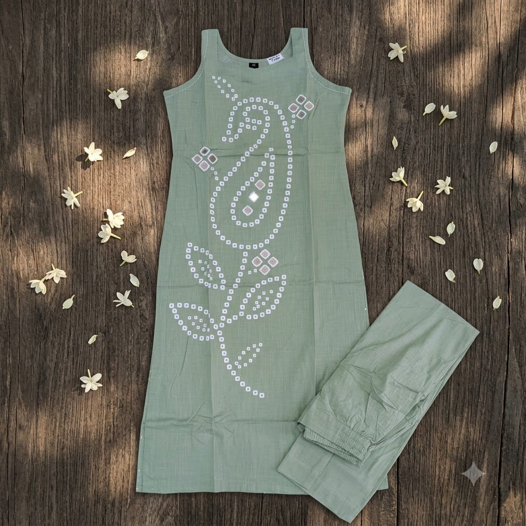 Mint Green Cotton Co-ord Set | 11360