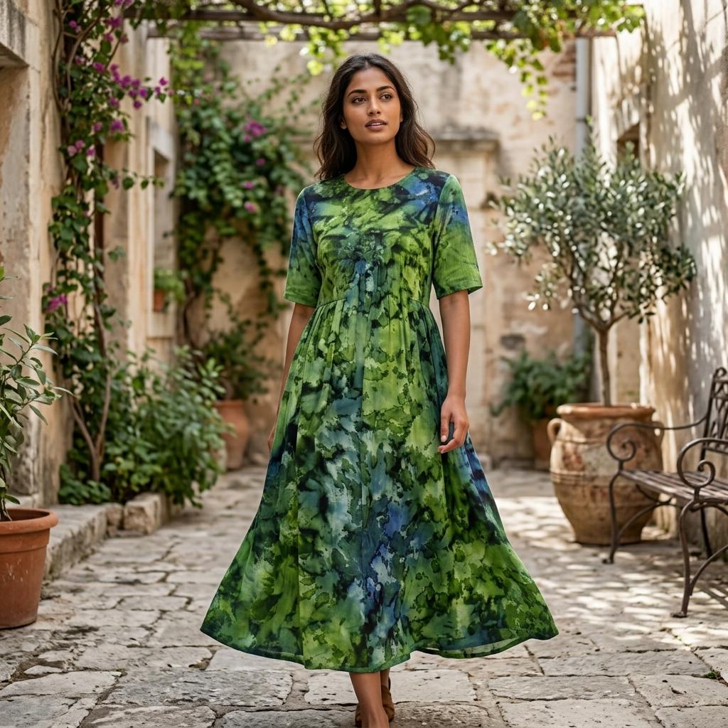 Green Rayon Top