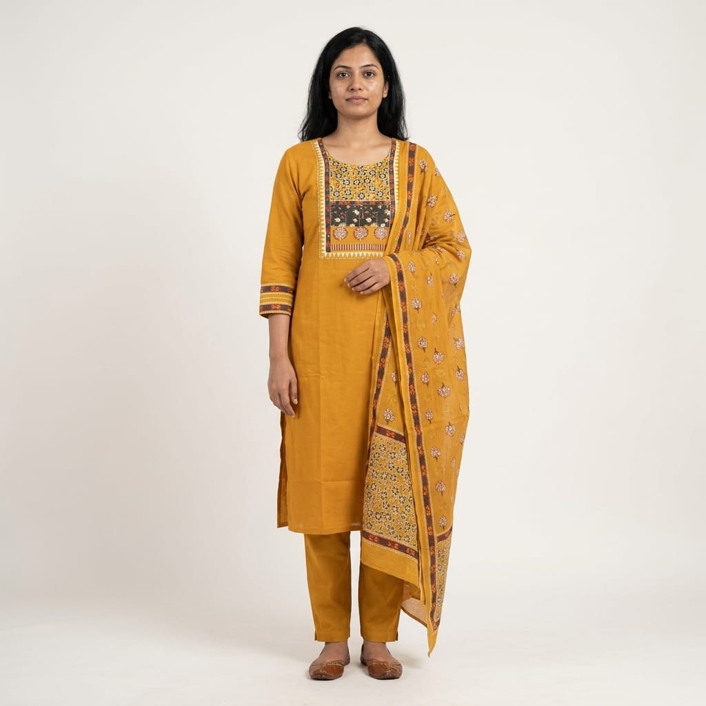 Mustard Cotton Salwar