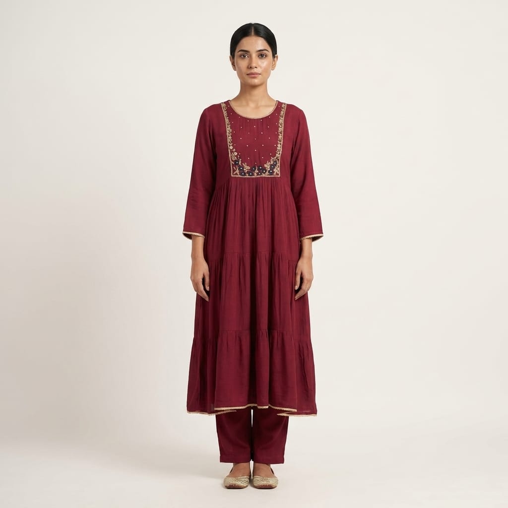 Pink Cotton Silk Salwar | 11296
