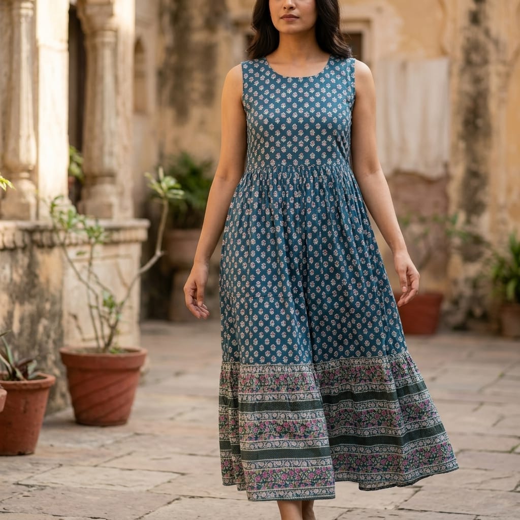 Blue Cotton Top