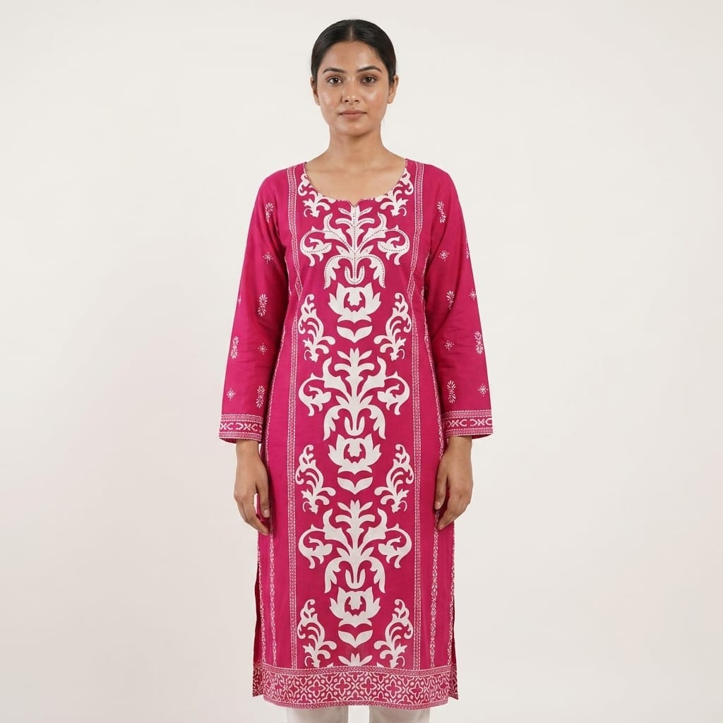 Pink Rayon Kurti