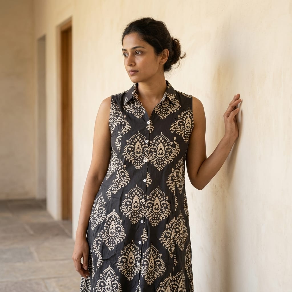 Black Cotton Kurti