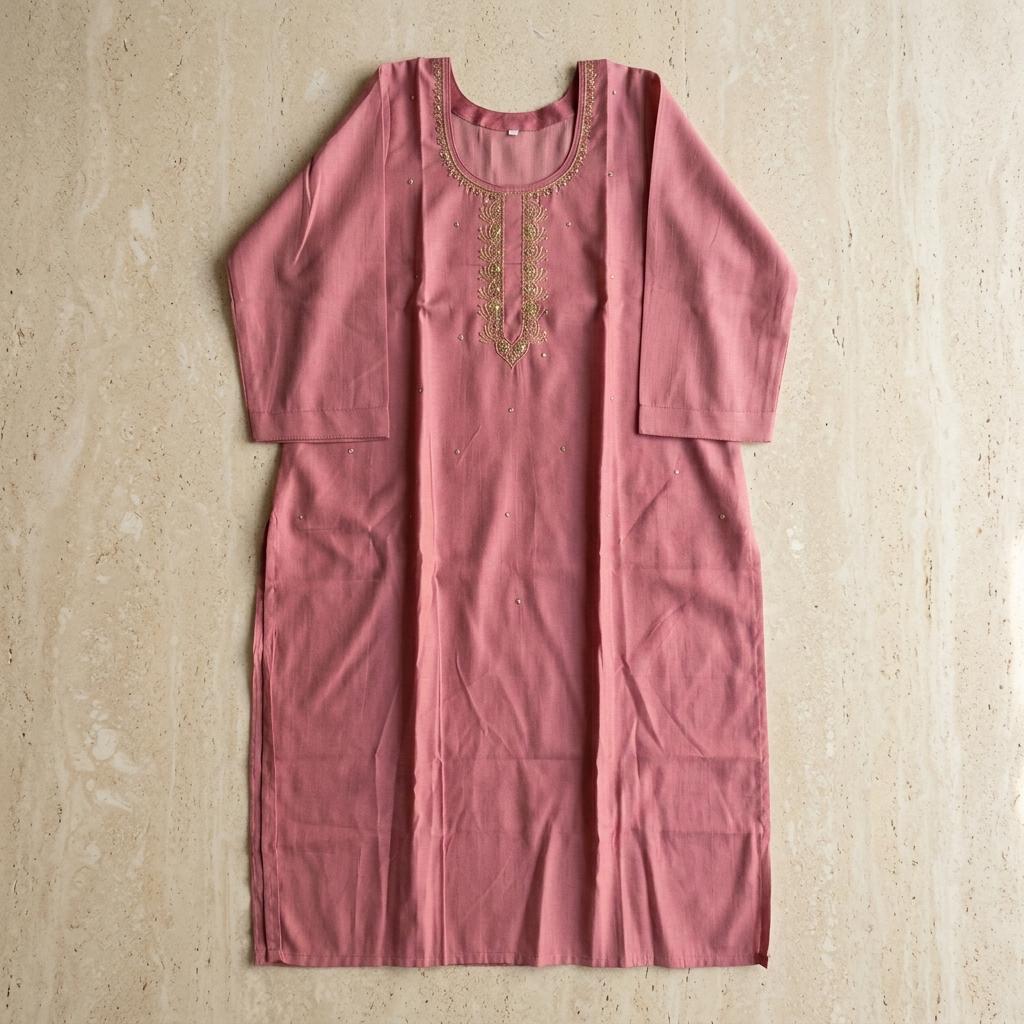 Onion Cotton Silk Kurti