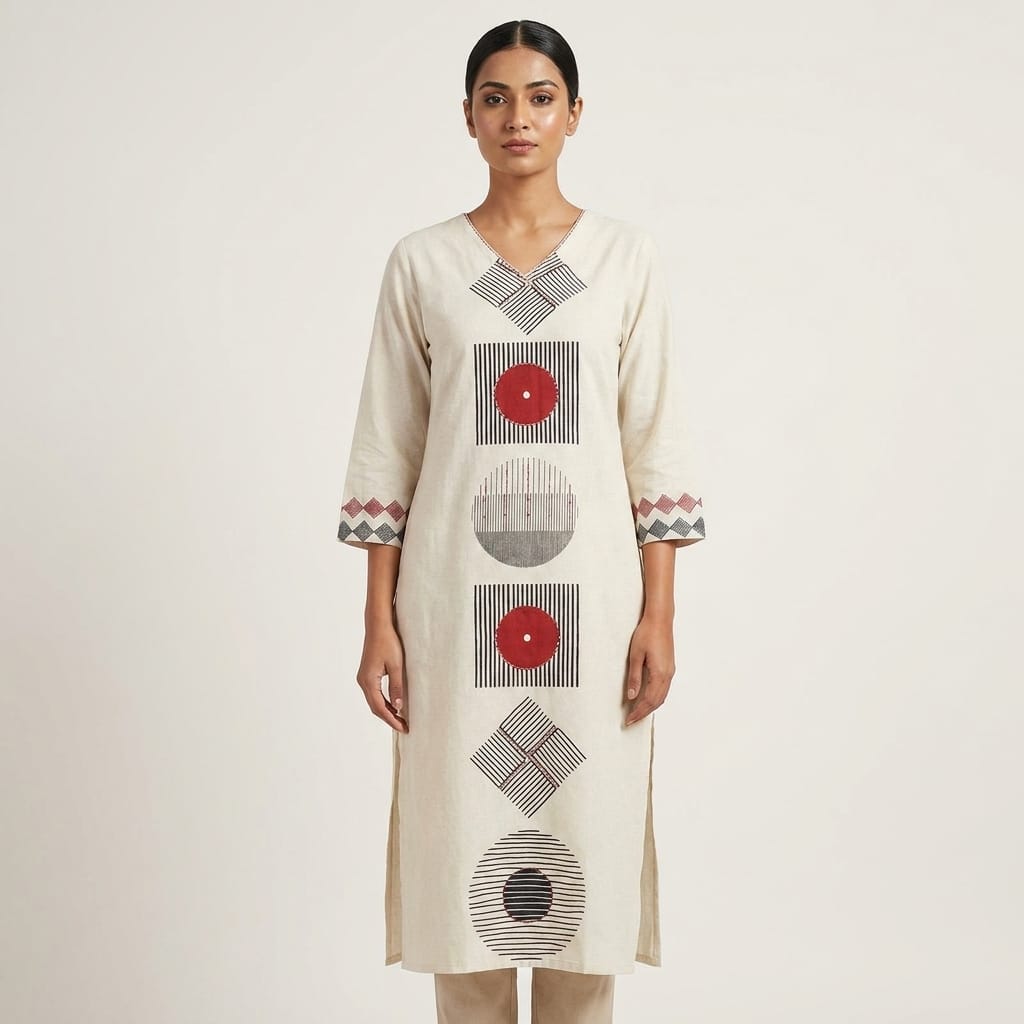 White Rayon Kurti