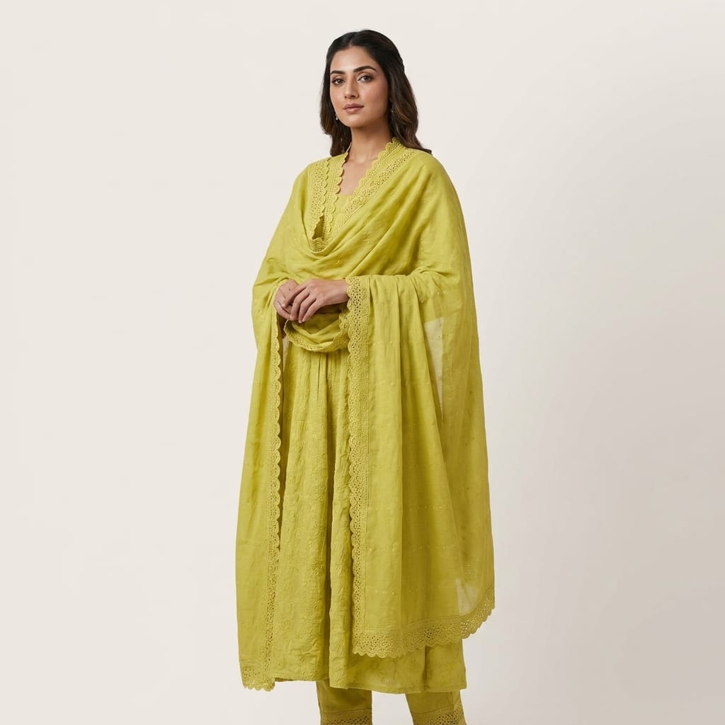 Lemon Yellow Cotton Salwar | 11309