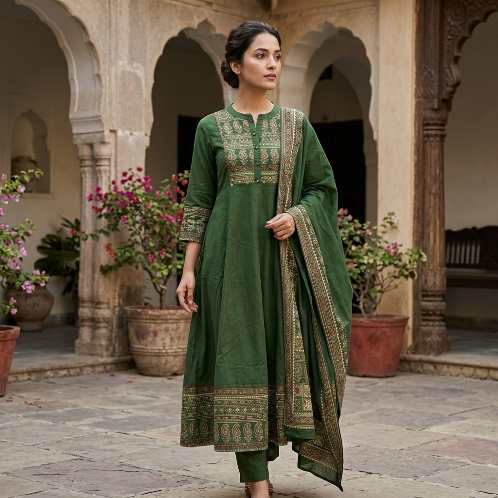 Green Cotton Salwar