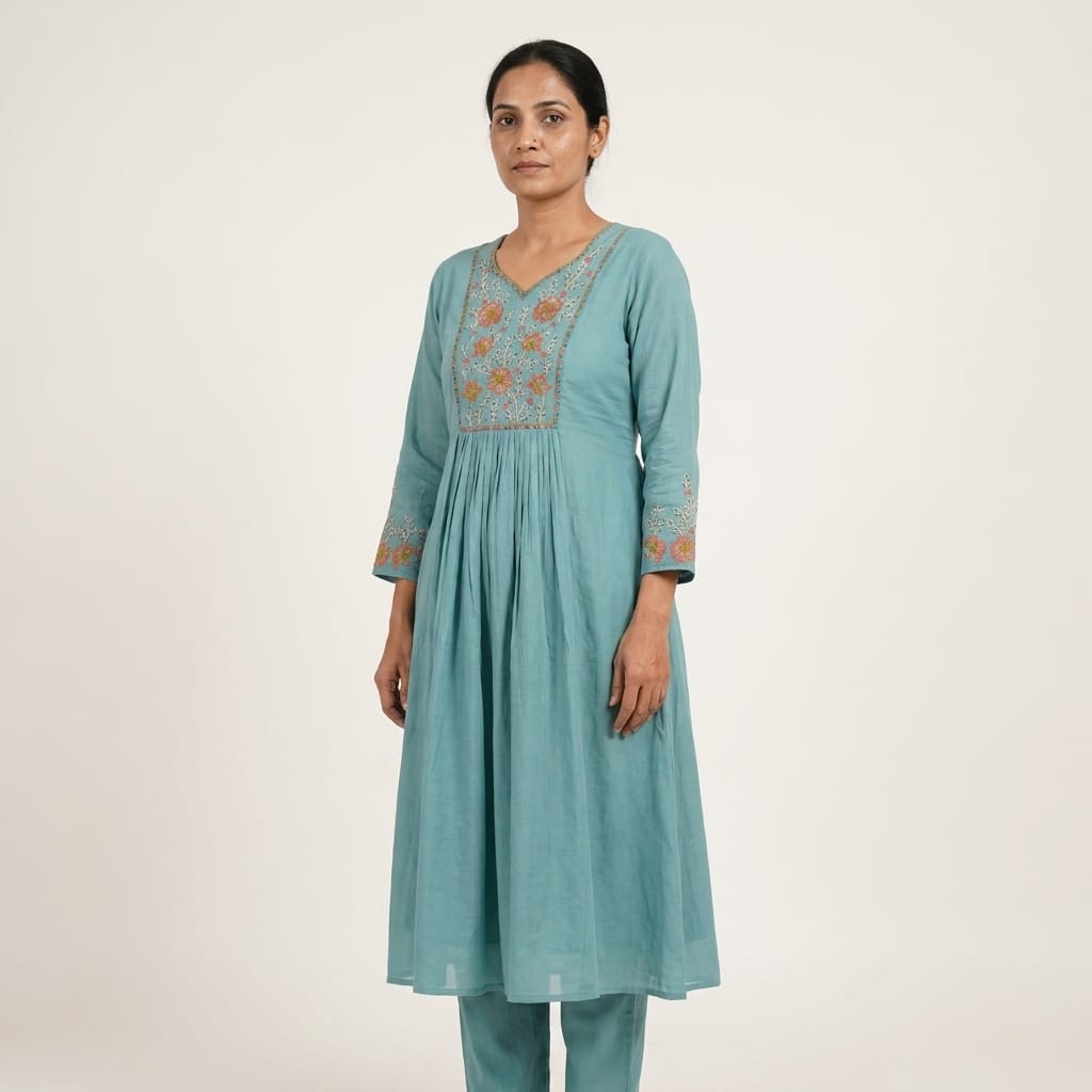 Blue Chanderi Salwar | 11289