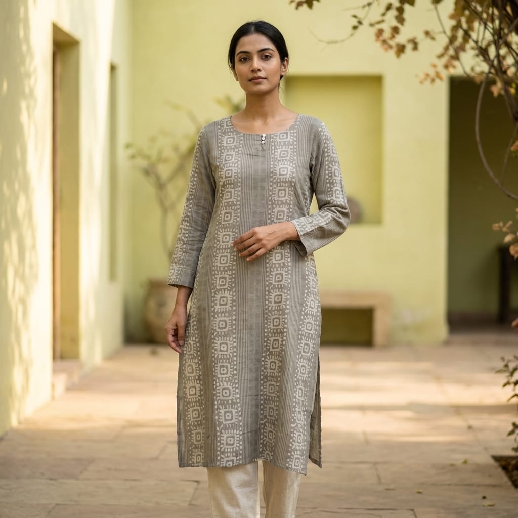 Grey Rayon Co-ord Set